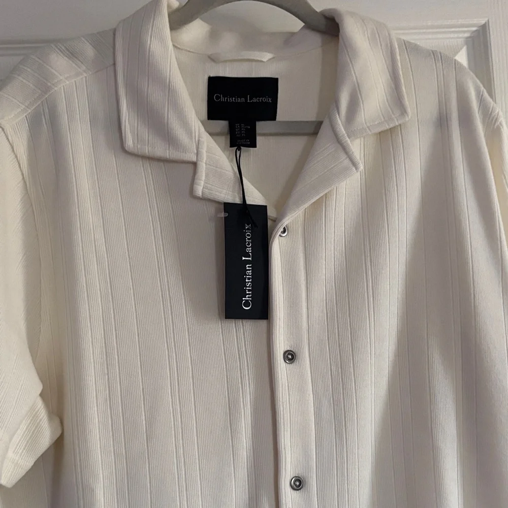 Christian Lacroix Cream Casual Button Down Shirt - Picture 4 of 6
